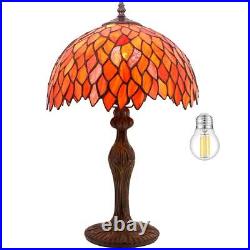 Lamp Table Stained Glass Bedside Lamp Red Wisteria Memory Vintage Tra