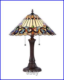 Lamp Table Tiffany Style Victorian Design Stained Glass 22 Tall ONE THIS PRICE