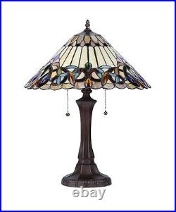 Lamp Table Tiffany Style Victorian Design Stained Glass 22 Tall ONE THIS PRICE