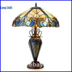 Lamp Tiffany Victorian Style Table Stained Glass Vintage Shade Light Desk Accent