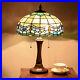 Lamp Tiffany Victorian Style Table Stained Glass Vintage Shade Light Desk Blue