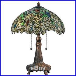 Meyda Tiffany 139607 Laburnum 2 Light 21.5 Tall Hand-Crafted Table Lamp with St