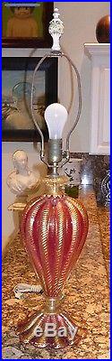Mid-Century Barovier & Toso Murano Glass Table Lamp Venini Seguso Eames Era