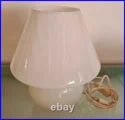 Mid Century Design Glasses Murano Mushroom 1970 Mushroom Lamp, Made IN Italy