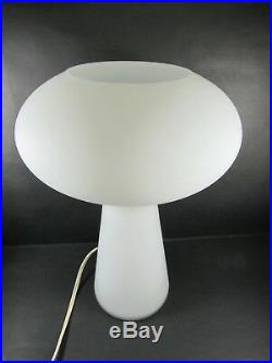 Mid Century Modern Frosted Glass Mushroom Table Lamp Lisa Johansson Pape 12