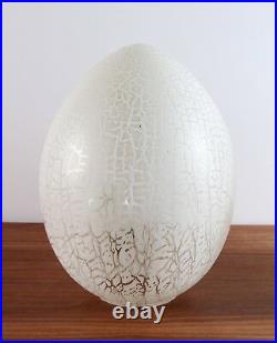 Mid Century Modern Pair Unique Venini Murano Glass Egg Table Lamp