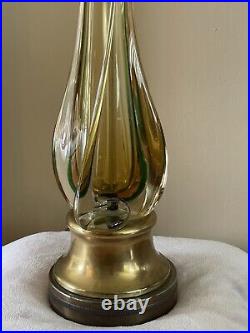 Mid Century Modern Seguso Murano Glass Table Lamp