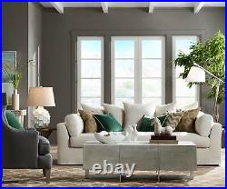 Mid Century Modern Table Lamp Ceramic White Glaze for Living Room Family Bedroom