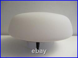 Mid-century Modern Atomic Ranch UFO Blasted Glass Table Lamp One Off Cool Piece