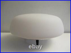 Mid-century Modern Atomic Ranch UFO Blasted Glass Table Lamp One Off Cool Piece