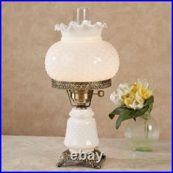 Mindy Hobnail Glass Table Lamp Pink Shade 20.5 Inches High