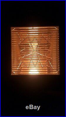 Mission Inspire Arts and Crafts Style Lamp Luxfer Glass Frank Lloyd Wright