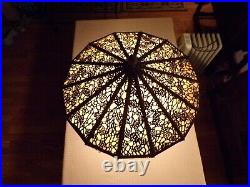 Mission art craft stained slag glass lamp handel tiffany duffner kimberly