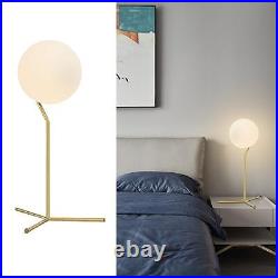 Modern 1-Light Glass Globe Table Lamp Contemporary Minimalist Tall Gold