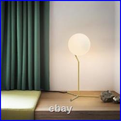 Modern 1-Light Glass Globe Table Lamp Contemporary Minimalist Tall Gold