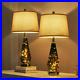 Modern Glass Table Lamp Set of 2, 27.5 Tall, Bedside Lamp with Super Fast