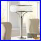 Modern Table Lamp Brushed Steel Double Shade for Living Room Family Bedroom