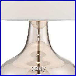 Modern Table Lamp Clear Champagne Glass Jar for Living Room Family Bedroom
