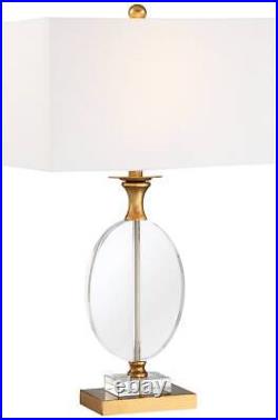 Modern Table Lamp Gold Clear Crystal Glass for Living Room Bedroom Nightstand