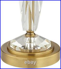 Modern Table Lamp Gold Metal Clear Crystal Glass for Bedroom Bedside Nightstand