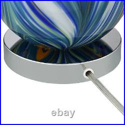 Modern Table Lamp Multi Color Blue Art Glass for Living Room Bedroom Nightstand