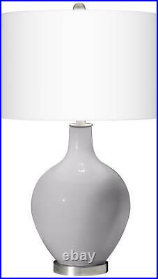 Modern Table Lamp Swanky Gray Glass Ovo for Living Room Bedroom Bedside Office