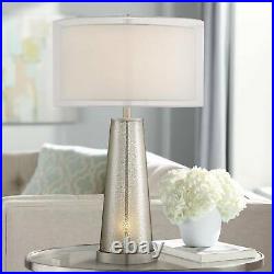 Modern Table Lamp with Night Light Nickel Mercury Glass for Living Room Bedroom