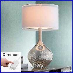 Modern Table Lamp with Table Top Dimmer Mercury Glass for Living Room Office