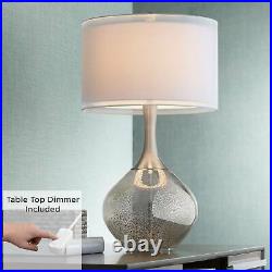 Modern Table Lamp with Table Top Dimmer Mercury Glass for Living Room Office