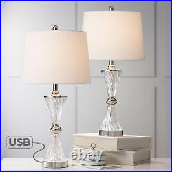 Modern Table Lamps Set of 2 with USB Charging Port Living Room Bedroom Bedside