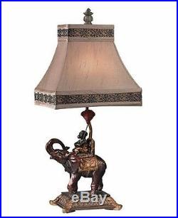 Monkey Riding Elephant Table Lamp Accent Light Jungle Animals