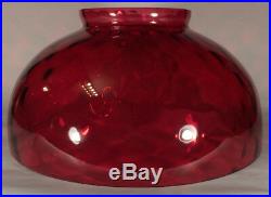 NEW 14 Ruby Dot Optic Glass Dome Shade For Library, Table Lamp USA Made #DS005R