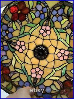 NEW! Handcrafted Stained Glass Tiffany Style Table Lamp 19H x 12W (1227)