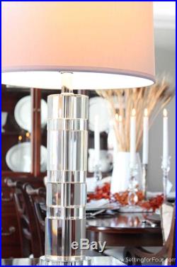 NEW Lauren by Ralph Lauren Large 28 Farrah Crystal Cylinder Table Lamp NWT
