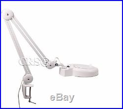 New 8x Desk Table Clamp Mount Magnifier Lamp Light Magnifying Glass Lens Diopter