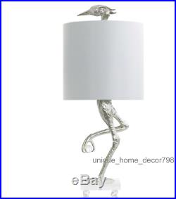 New Ibis Table Lamp Ostrich Bird Light Black & Gold Crane Safari Desk Bedroom
