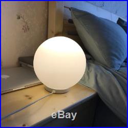New Modern Glo Ball Round Glass LED Floor Table Desk Lighting Light Lamp White