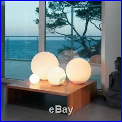 New Modern Glo Ball Round Glass LED Floor Table Desk Lighting Light Lamp White