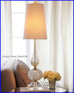 New Murano Venetian Style 33 Glass Table Lamp French Italian Light Gold Silver