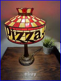 New Pizza Hut tiffany vintage style stained glass table lamp retro 80s 90s