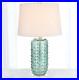 New Sea-Glass Green Table Lamp with Brushed Nickel Hardware and Lucite Base