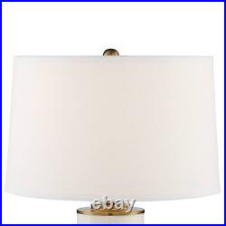 Newman Modern Table Lamp 31 1/4 Tall White Glass with LED Nightlight Bedroom