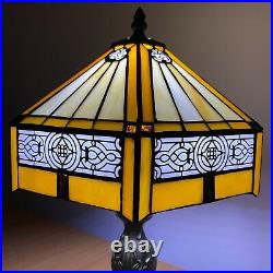 Nice Antique Tiffany Style Table Lamp Handcrafted Light Desk Lamps Stained Glass