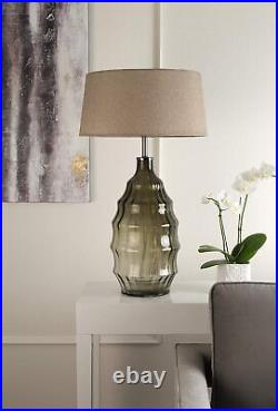 OK Lighting OK-5704 Tidal Sand Glass Table Lamp, 28 x 17 x 17 Olive, tan NEW
