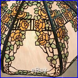 ORIGINAL Handel Yellow Rose Trellis Table Lamp Tiffany Studios, Duffner, ERA