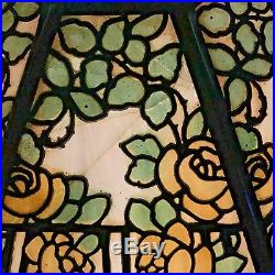ORIGINAL Handel Yellow Rose Trellis Table Lamp Tiffany Studios, Duffner, ERA