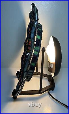 One-of-a-kind Gorgeous Large Plate14? Lamp-Tiffany Vintage Style Stained Glass