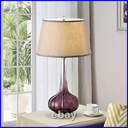 Ore International K-5709 30 Mulberry Glass Table Lamp, Purple