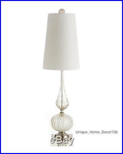 PAIR New Horchow Glass Buffet Table Lamp SET Murano Style Living Bedroom Office