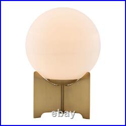 Pearl Table Lamp White And Brass